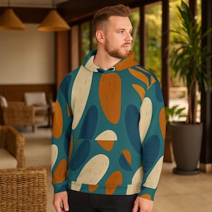 Abstrakter Pinselstrich Hoodie: Unisex Künstlerisch
