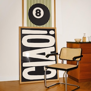 Trendy Poster Set of 3 Prints: 8 Ball Print, Lucky You Lucky Me, Matchbox Prints, Ciao, Dopamine Decor Bundle (Digital Download) image 5