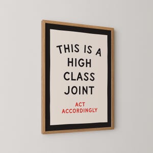Trendy Poster Set of 3 Prints: This is a High Class Joint Print, Matchbox Prints, Postcard Prints, Dopamine Decor Bundle (Digital Download) image 4