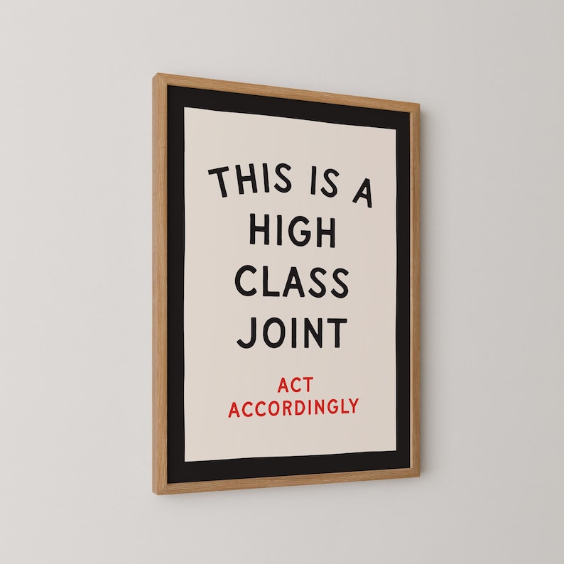 Trendy Poster Set of 3 Prints: This is a High Class Joint Print, Matchbox Prints, Postcard Prints, Dopamine Decor Bundle (Digital Download) image 4