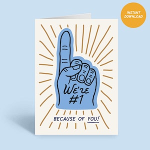 Carte de remerciement du personnel de l'équipe, carte de gratitude pour l'employé du mois, carte de remerciement à l'entraîneur de l'appréciation de l'équipe, téléchargement numérique