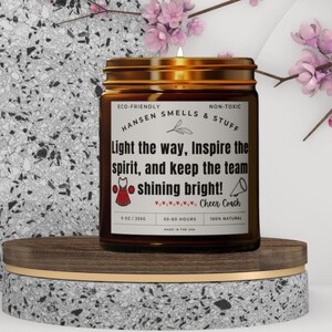 Vela de Entrenador de Animadoras, Velas Perfumadas de Cera de Soja, Regalo para Entrenador de Animadoras, Agradecimiento al Entrenador, Presente para Entrenador de Animadoras, Entrenador de Animadoras, Lindo Regalo para Animadoras