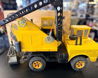 Mighty TONKA No 3997 Tracked Crawler Crane 1980s Vintage Yellow