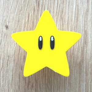 Colorful Star Drawer Knobs – Mario Inspired Gamer Nursery Handles (Handmade)