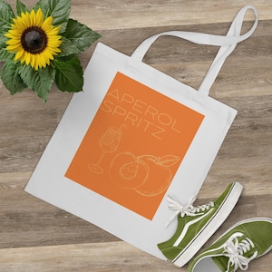 Aperol Spritz Tote Bag, Summer Vibes, Gift for Cocktail Lovers, Personalisierte Jutetasche, Geschenk für jeden Anlass, Geschenkidee mit Herz