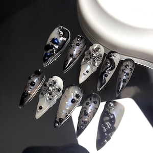 Y2k Press on Nails | long Press on Nails | stiletto Press on nails | Press on Nails stiletto |  Press on Nails long | Gel X Nails