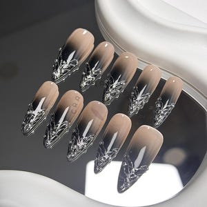 Y2k Press on Nails | long Press on Nails | stiletto Press on nails | Press on Nails stiletto |  Press on Nails long | Gel X Nails
