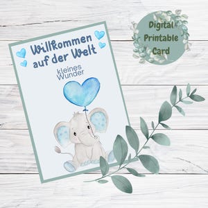 Willkommen auf der Welt, kleines Wunder – Digitale Karte zum Sofort-Download & Personalisieren