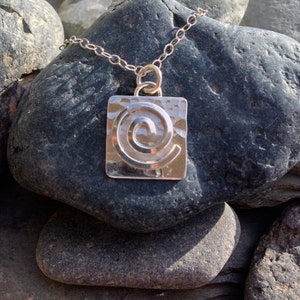 JOURNEY... a travelers protection sterling silver spiral pendant image 1