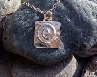 JOURNEY... a travelers protection sterling silver spiral pendant