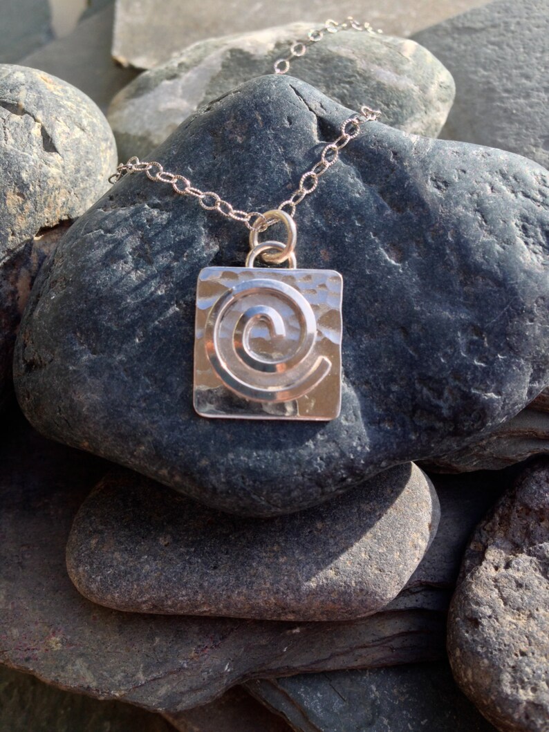 JOURNEY... a travelers protection sterling silver spiral pendant image 1