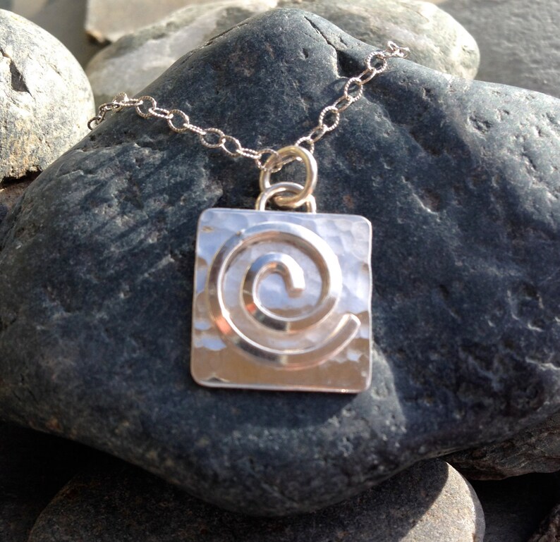 JOURNEY... a travelers protection sterling silver spiral pendant image 2
