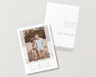 Modern Minimalist Save the Date Invitation: Editable Canva Template (Digital Download)