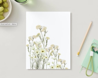 Yellow Floral Print: Boho Botanical Wall Art (Digital Download)