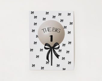 Black Bow Birthday Poster: Elegant Party Sign (Editable Canva Template, Digital Download)