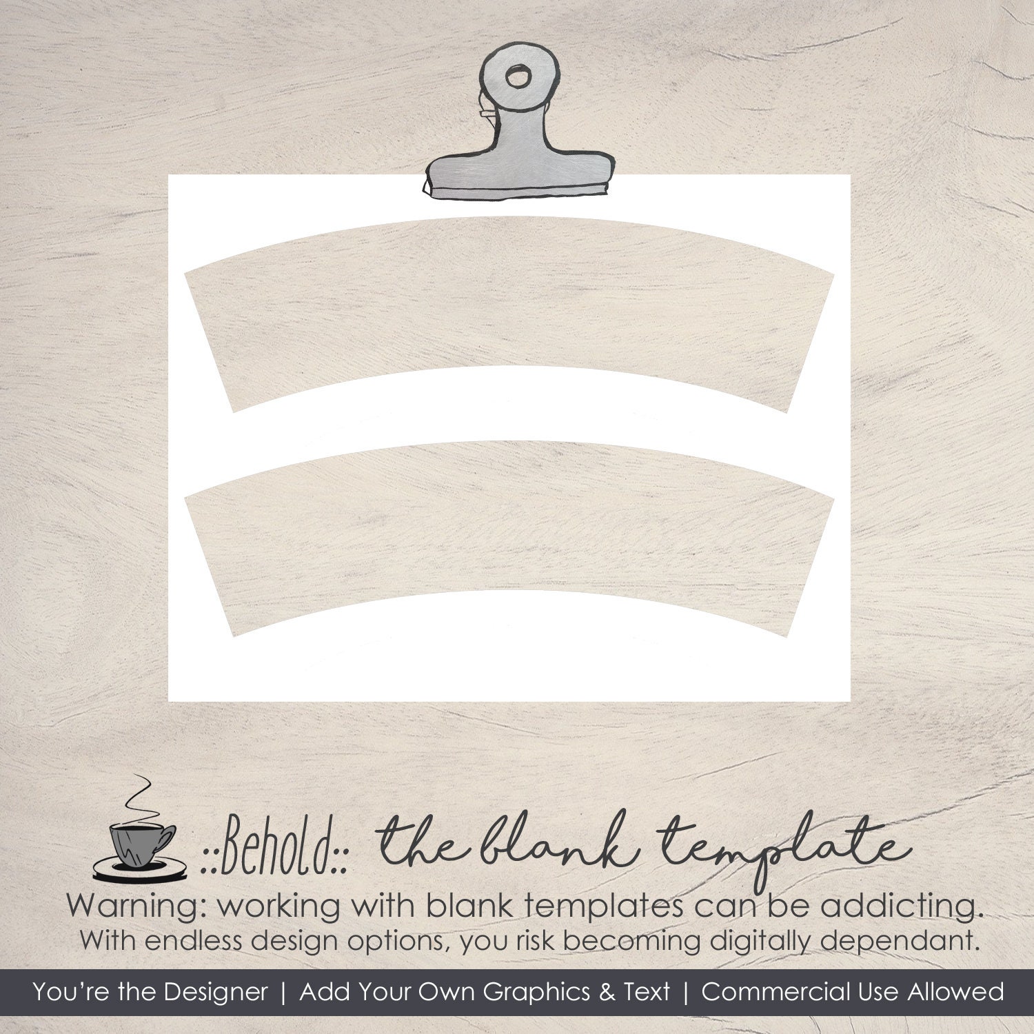 Blank Templates Coffee Cup Wrapper Disposable Coffee Cups Etsy