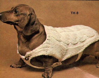 Small Dog Sweater Knit Pattern, Cozy Dog Coat Knitting PDF, Pet Sweater Pattern for Small Dogs, Dog Gift Clothes, Instant Download