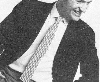 Men’s Knitted Necktie Pattern PDF, Vintage Knit Tie, DIY Classic Necktie, Easy Beginner Knitting Pattern, Instant Download, Handmade Gift