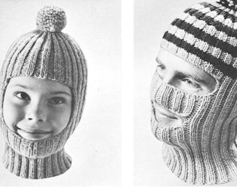 knitting pattern balaclava hat mask toque boys men winter pdf download 1950 the vintage purl