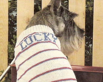 Knitting Dog Sweater Pattern 12 Sizes, Dog Coat Knit PDF XS-XXL, Pet Jacket Knitting Pattern, Dog Clothes Pattern, Instant Download