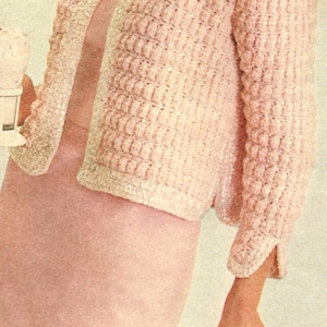 crochet pattern sweater jacket blazer cardigan coat women pdf download 1960 the vintage purl