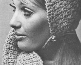 Vintage Crochet Winter Set Pattern PDF – Hat, Mittens & Ear Warmer, Cozy Handmade Accessories, Easy Instant Download