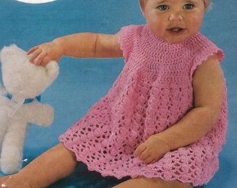 Crochet Baby Dress Pattern Summer Lightweight PDF Instant Download Newborn Outfit Cute Baby Shower Gift Easy Crochet Pattern