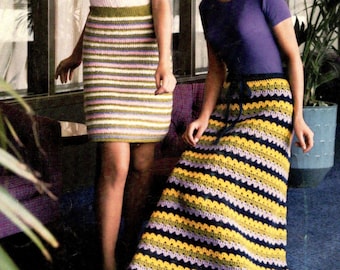 Vintage Crochet Dress Pattern Short and Long Dress, Retro Womens Crochet Dress PDF, Instant Download