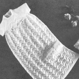 knitting pattern baby gown dress christening pdf download 1940 the vintage purl