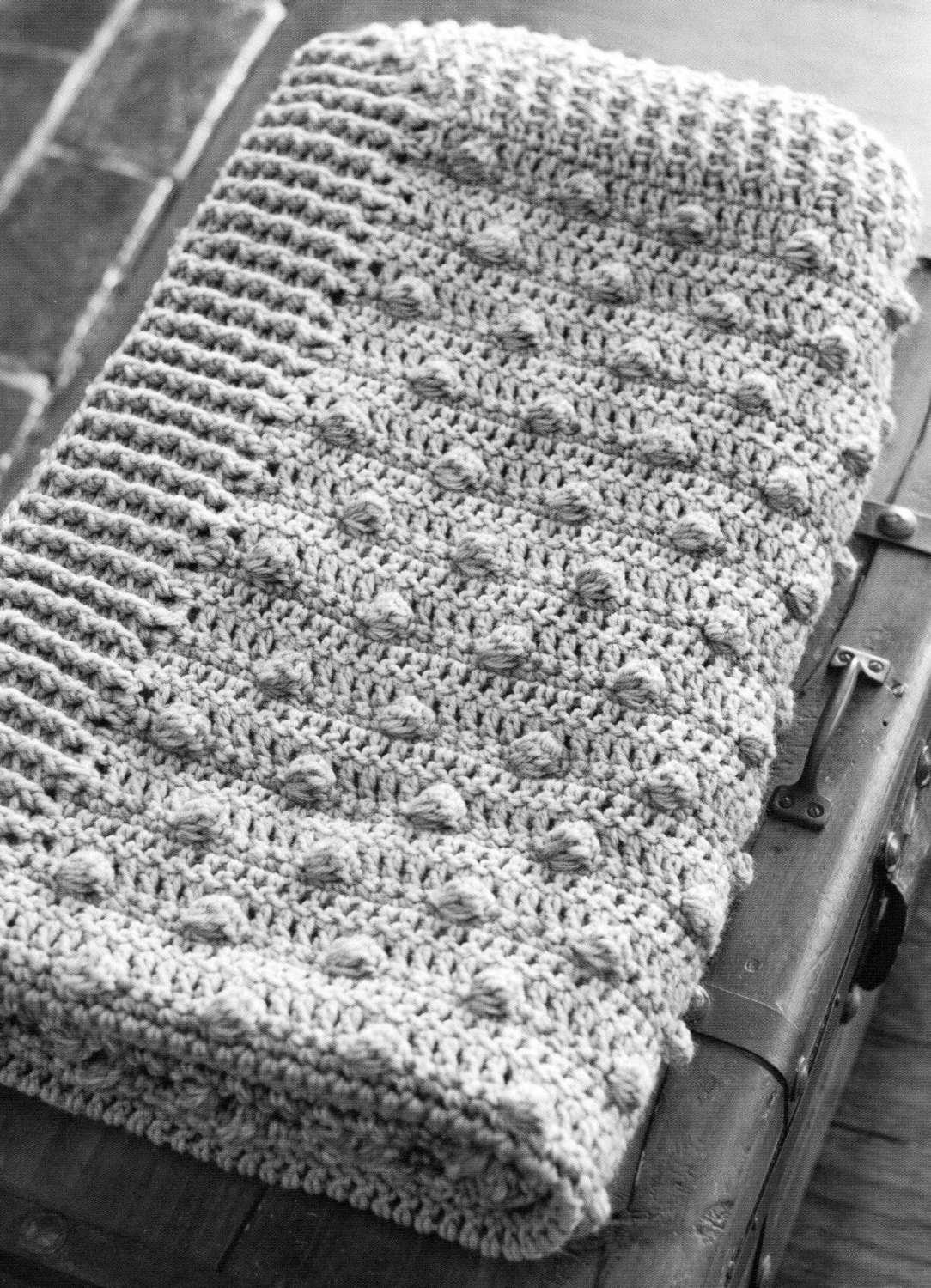 Popcorn crochet baby blanket free pattern sale