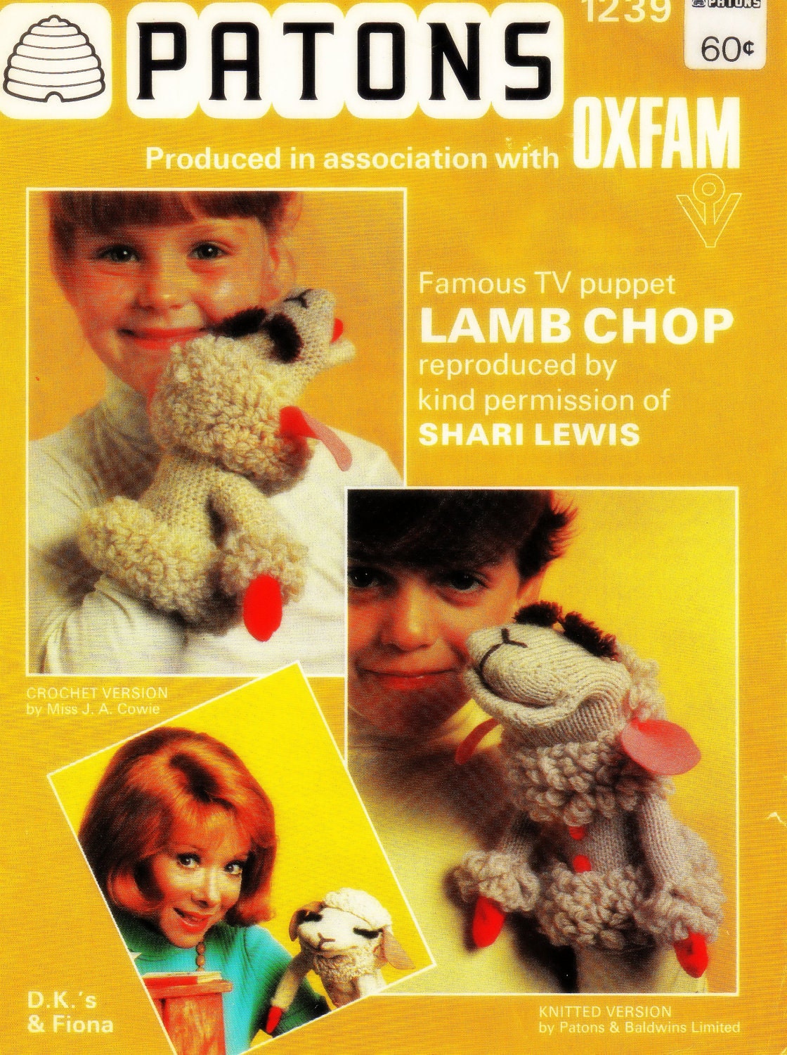 Pattern Lamb Chop Hush Puppy Puppets Shari Lewis Vintage 1970s | Etsy