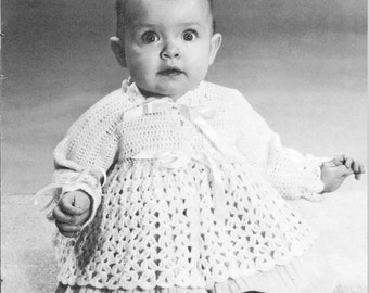 Vintage Baby Dress Crochet Pattern, Lace Infant Dress, Heirloom Style, PDF Instant Download