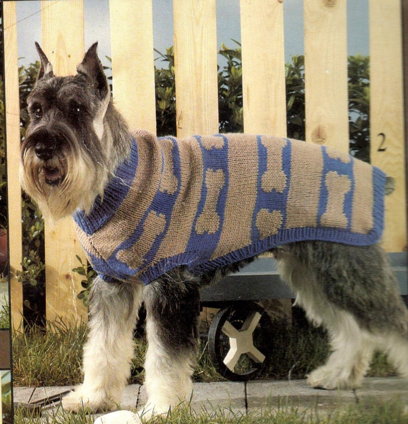 Knitting Pattern Dog Sweater Puppy Easy Basic Knit Coat Jacket Etsy