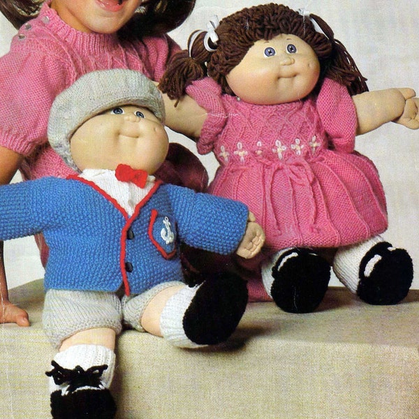 Knitting Pattern Doll Clothing Vintage Cabbage Patch Kids Clothing Clothes Knit Patterns II PDF