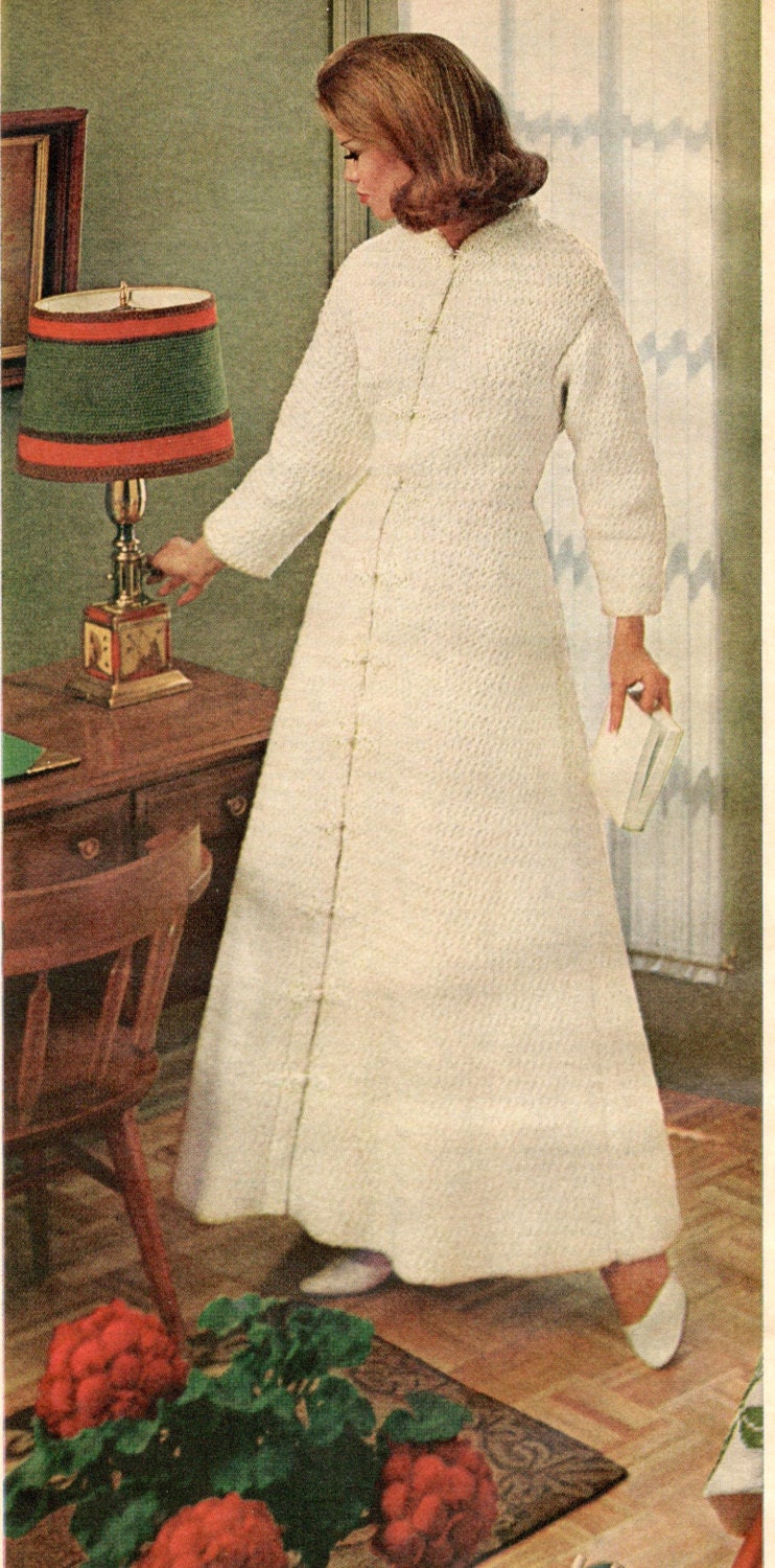 Duster Robe Pattern Crochet Pattern Robe Sweater Duster Coat Long Printable Pdf | Etsy