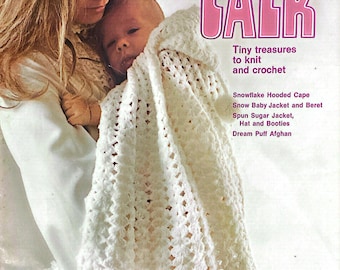 Crochet Baby Cape Pattern, Christening Layette Blanket Sweater Booties PDF, Instant Download
