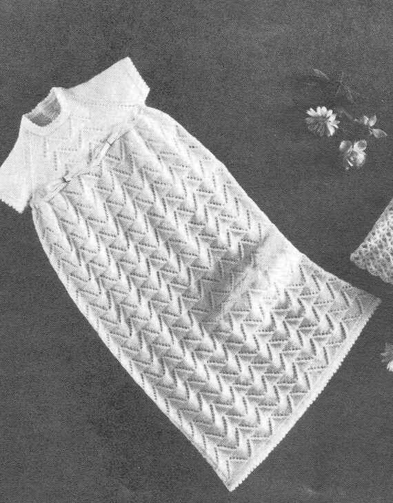 knit baptism dress Ellen’s Christening Gown