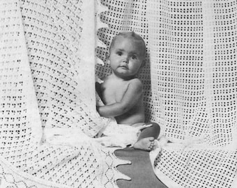 Heirloom Baby Blanket Crochet Pattern, Easy Baby Afghan PDF, Newborn Blanket, Instant Download, Baby Shower Gift Pattern