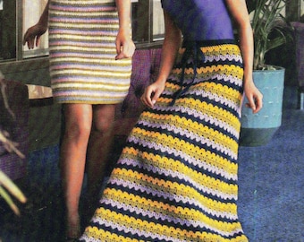 Crochet Long Skirt Pattern Boho Maxi Skirt, Beginner Friendly Crochet Clothing Pattern, Vintage Style, Instant Download PDF