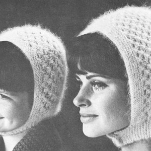 Knitting Pattern Bonnet Children Women Ladies Knit Hat Chin Strap Helmet Vintage Retro electronic pdf download printable