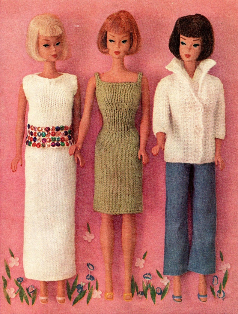 Barbie doll knitting routine, barbie dresses, dolls garments, basic knitting practice, barbie knits, printable pdf prompt obtain 1960s photograph about Printable Barbie Clothes Patterns identified as Barbie doll knitting habit, barbie garments, dolls dresses, common knitting habit, barbie knits, printable pdf quick down load 1960s