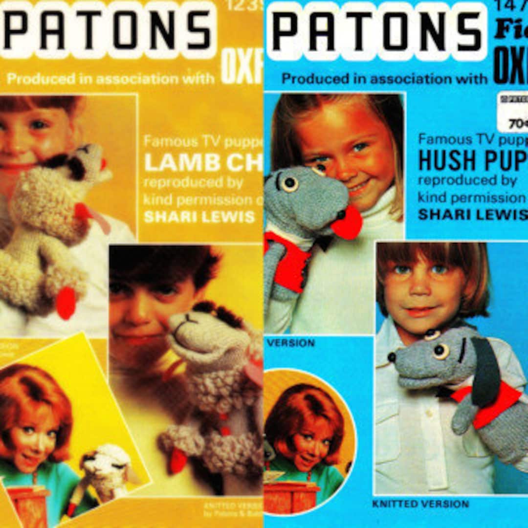 Pattern Lamb Chop Hush Puppy Puppets Shari Lewis Vintage 1970s Puppet