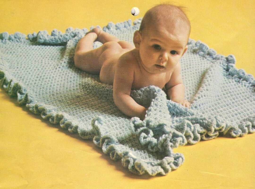 Broomstick Lace Crochet Pattern Baby Blanket, Instant PDF Download ...