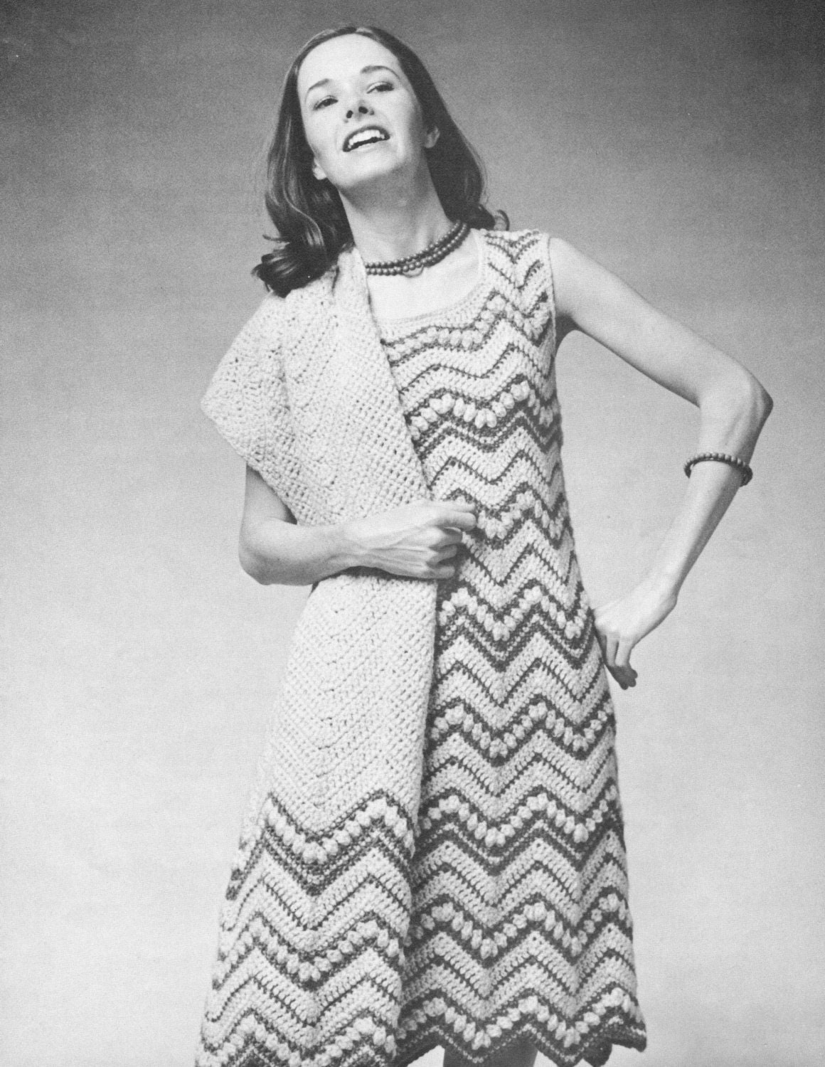 Vintage Crochet Pattern Ladies Womens Sleeveless Cocktail - Etsy