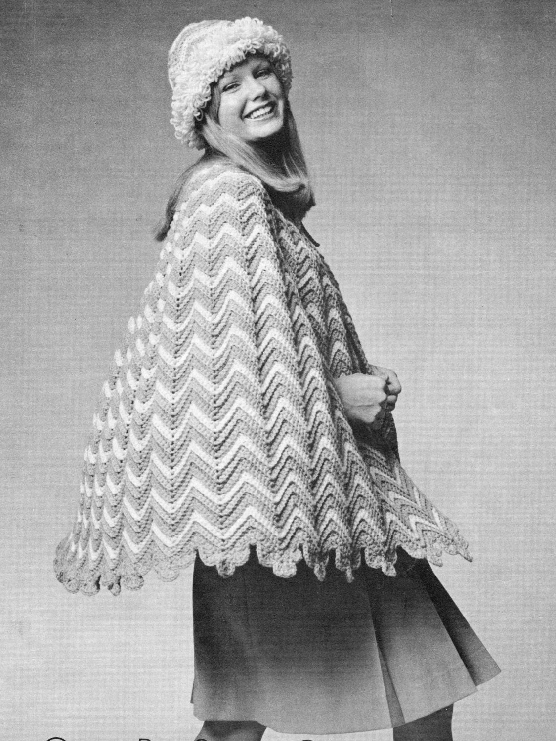 34 Sharp Chevron Crochet Pattern: Master the Zigzag with Ease 28 Vintage Ripple Cape Shawl Crochet