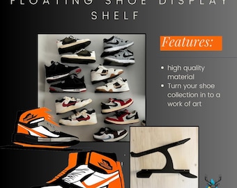 Floating Shoe Display Shelf – Sturdy Wall-Mounted H-Type Rack for Sneakers, Collectors, and Exhibitions- (1 Piece)