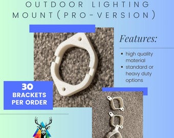 Govee (Pro version) light mount brackets : Heavy duty for Govee permanent outdoor lights- 30 Brackets per 50ft-H706A/H706B/H706C