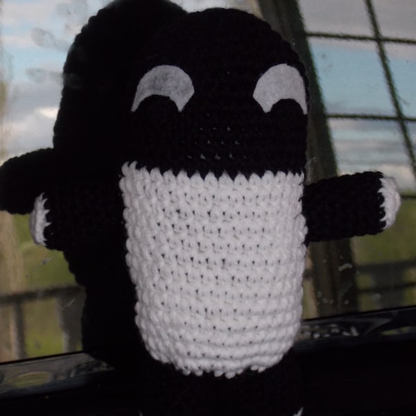 Finished product Orca Quaggan plush GW2 inspired