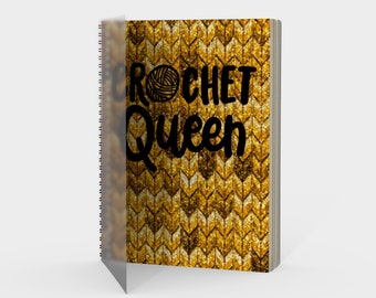 Crochet queen notebook yellow