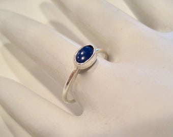 Lapis ring, lapis stacking ring, minimalist lapis ring, artisan stacking ring, stacking ring, minimalist ring, ring, solitaire lapis ring